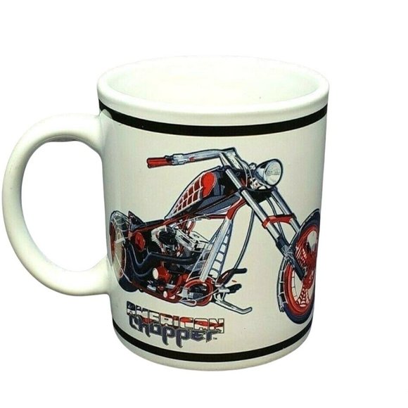 Black Widow Bike Coffee Mug American Chopper Dishwasher Safe Porcelain 8oz Cup - Picture 4 of 10